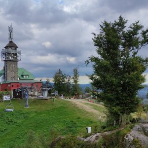 Albrechtice v Jizerských horách - Špičák, vyhlídk špička a rozhledna Světlý vrch