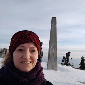 Ivana Urbánková na vrcholu Lysá hora (16.2.2023 16:15)