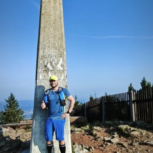 Tomáš Mucha na vrcholu Lysá hora (19.8.2023 7:50)
