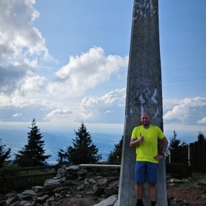 Tomáš Mucha na vrcholu Lysá hora (31.8.2023 17:15)