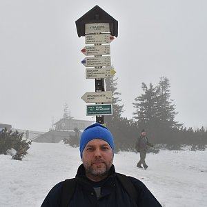 Ladislav Farý na vrcholu Lysá hora (2.2.2020 10:00)