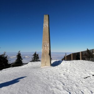 Bagr na vrcholu Lysá hora (9.1.2024 11:38)