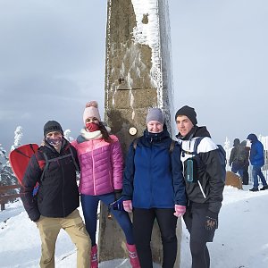 Sarah Kollárová na vrcholu Lysá hora (2.1.2021 12:00)