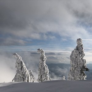 Zuzka Beyerová na vrcholu Lysá hora (17.1.2019 12:30)