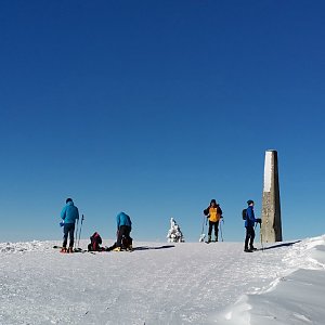 Šárka na vrcholu Lysá hora (15.2.2021 9:59)