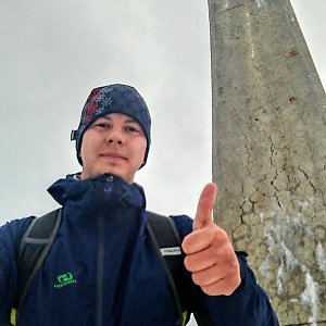 Jan Rendl na vrcholu Lysá hora (9.3.2019 10:00)