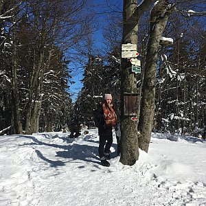 Veronika Pastorková na vrcholu Tanečnice (4.3.2018)