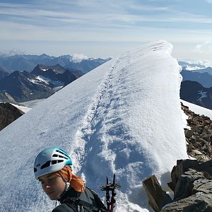 Martin Horáček na vrcholu Kreuzerschneide (21.8.2021 9:53)