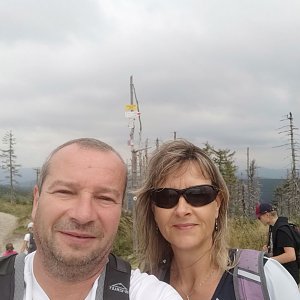 Jiří a Iveta na vrcholu Malinowska Skala (29.8.2020 12:15)