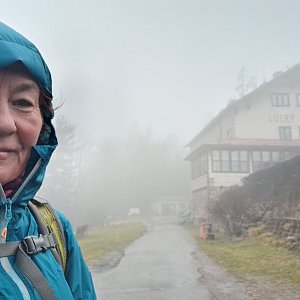 Anna na vrcholu Lucký vrch (15.1.2023)