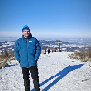 Tomáš Mucha na vrcholu Ondřejník (21.1.2024 10:50)