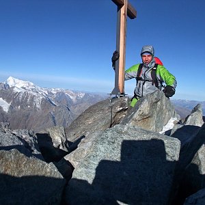 Martin Horáček na vrcholu Lagginhorn (25.9.2017 8:49)