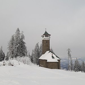 ZdenkaV na vrcholu Kozubová S vrchol (29.1.2023)
