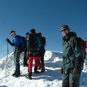 Michal Kříž na vrcholu Großvenediger (25.9.2005 11:44)