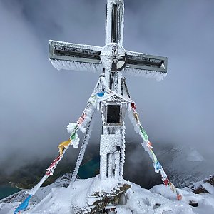 Martin Malý na vrcholu Großes Wiesbachhorn (10.9.2022 11:25)
