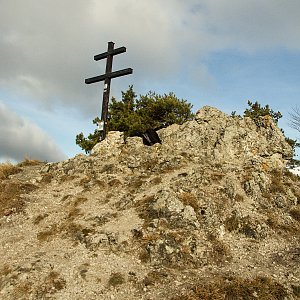 Ľuboš na vrcholu Omšenská baba (23.1.2015 12:35)