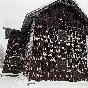 Jarek na vrcholu Hubertova chata (22.1.2022)