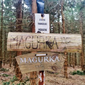 Martin Horáček na vrcholu Magurka (1.4.2024 11:35)