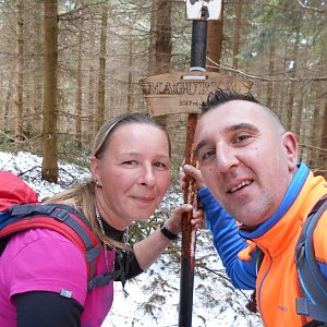 Romana Larischová na vrcholu Magurka (7.4.2019 13:55)