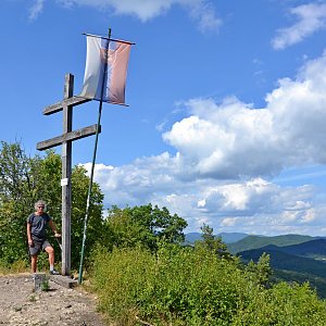 Jarda Vála na vrcholu Holíš (9.7.2022)
