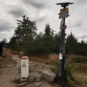 ZdenkaV na vrcholu Kyčera / Kiczory (22.8.2021)