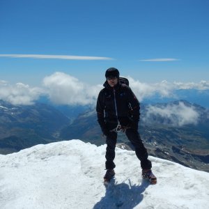 Rastislav Biarinec na vrcholu Castor / Punta Castore (3.8.2019 13:30)