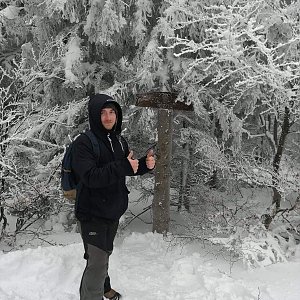 Dominik Najsar na vrcholu Folvark (30.1.2021 12:00)