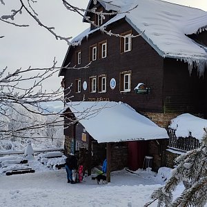 Radu na vrcholu Skalka (29.1.2023 14:00)