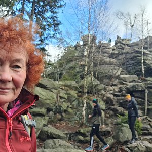 Anna na vrcholu Devět skal (14.1.2023)