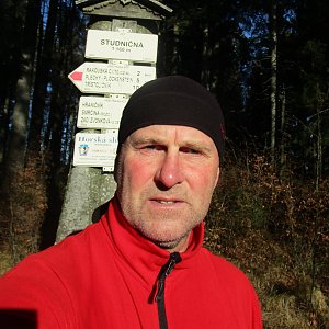 Michal Kříž na vrcholu Studničná (7.11.2020 12:51)
