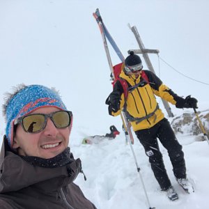 David Dav na vrcholu Graue Wand (26.2.2022 11:50)