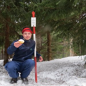 Jan Rendl na vrcholu Kobylanka (9.3.2019 11:30)