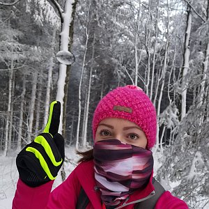 Michelle Sýkorová na vrcholu Nořičí hora (29.12.2020 13:56)