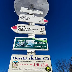 daja.cz na vrcholu Smrk (10.3.2022 13:56)