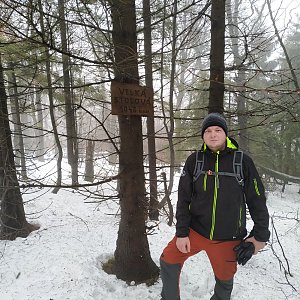 Michal Krčmář na vrcholu Velká Stolová (23.1.2021 11:11)