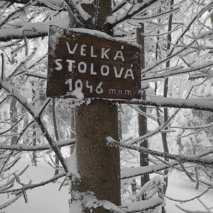 Martin Vitásek na vrcholu Velká Stolová (29.1.2021 10:46)