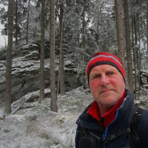 Michal Kříž na vrcholu Myslivna - JV vrchol II (15.3.2025 11:07)