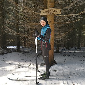 Martin Horáček na vrcholu Zmrzlý vrch (27.2.2022 11:31)