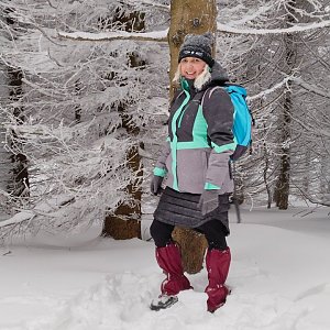 Marcela Zahradilová na vrcholu Zmrzlý vrch (21.1.2023 11:03)