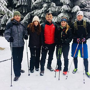 Monča Čaganová na vrcholu Zmrzlý vrch (13.1.2018 11:40)
