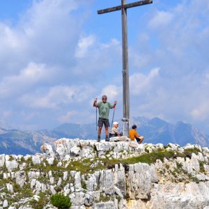 Jarda Vála na vrcholu Monte Piana (18.7.2023)