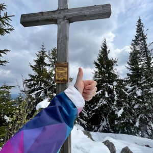 Any Vališová na vrcholu Siebensteinkopf (24.4.2024 15:22)
