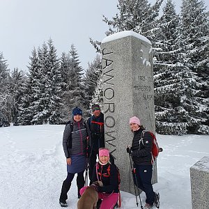 Rišek na vrcholu Javorový vrch (23.1.2022 10:00)