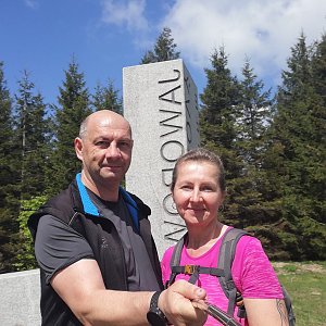 Dana + jirka na vrcholu Javorový vrch (15.5.2022 11:20)