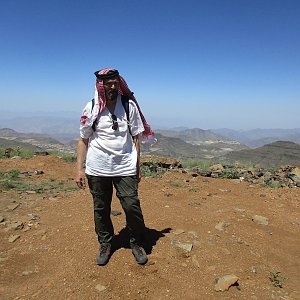 Jaroslav Flidr na vrcholu Jabal Ferwaʿ (13.5.2023)