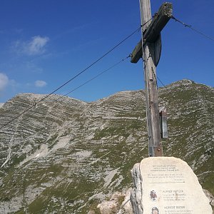Martin Malý na vrcholu Rote Wand (31.8.2019 9:00)