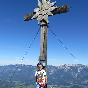 Divočák junior na vrcholu Seespitz (9.9.2018 11:45)