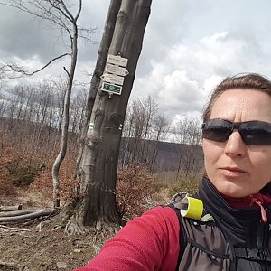 Marcela Kubíčková na vrcholu Myší hora (26.3.2023 14:20)