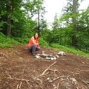 Iveta Válová na vrcholu Sokolí skály (28.6.2023)