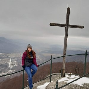 Alice Nádherová na vrcholu Paličník (2.1.2021 11:54)